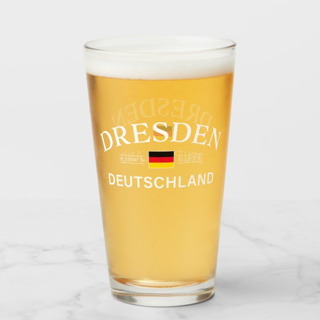 Copo De Pint Dresden Alemanha Coordenadas Alemão (Frente (Preenchido))