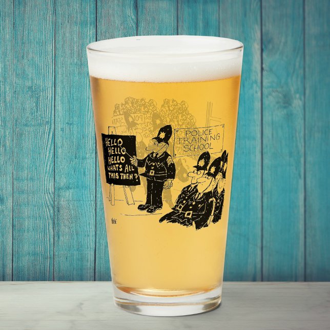 Copo De Pint Duas Cartuns Engraçadas Da Polícia (Criador carregado)
