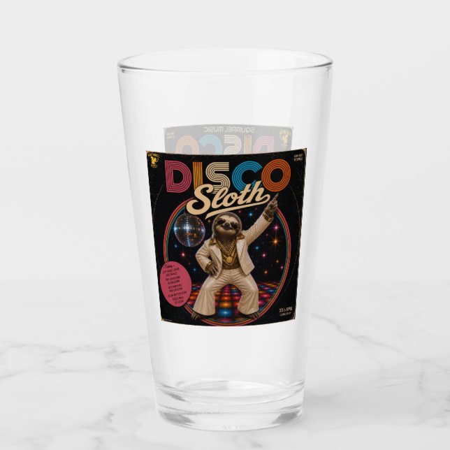 Copo De Pint Duo de Preguiça Disco (Frente)