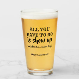 Copo De Pint É Apresentado - Proposta Engraçada Da Bridesmaid