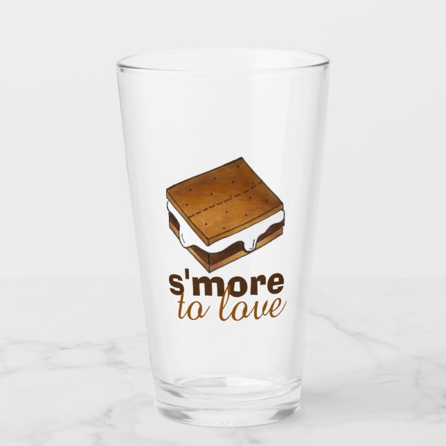 Copo De Pint É Mais Para Adorar O Marshmallow Campfire S'mores (Frente)