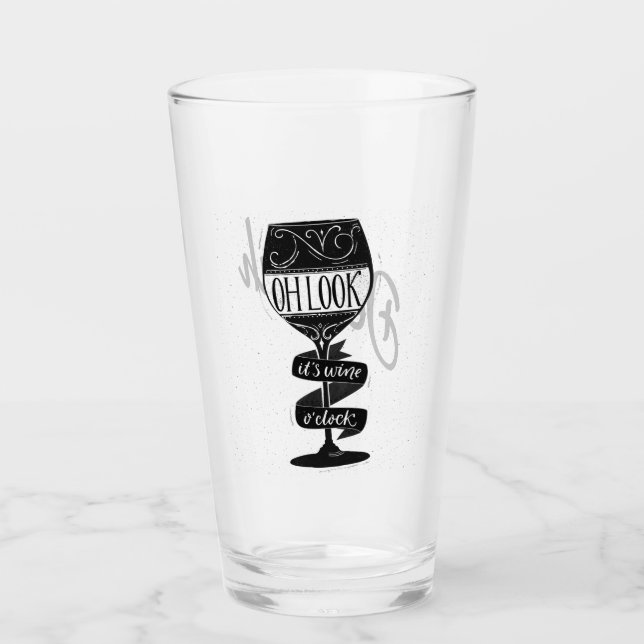 Copo De Pint É Relógio de Vinho (Frente)