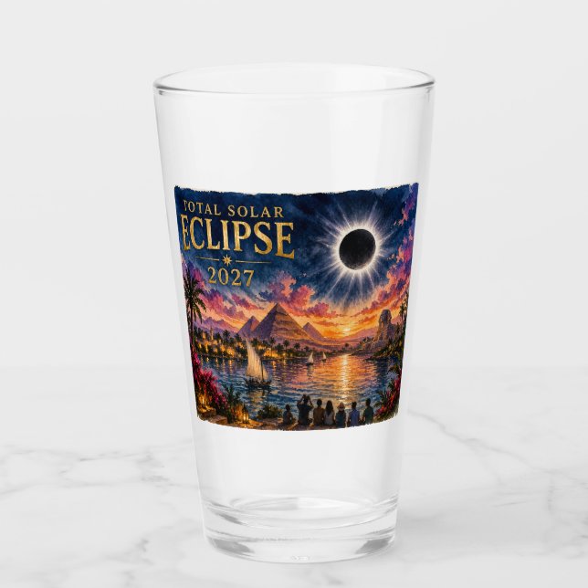Copo De Pint Eclipse Total Solar 2027 Egito (Frente)