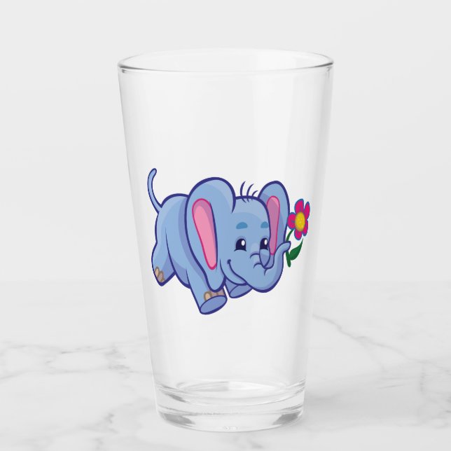 Copo De Pint Elefante de banda desenhada (Frente)