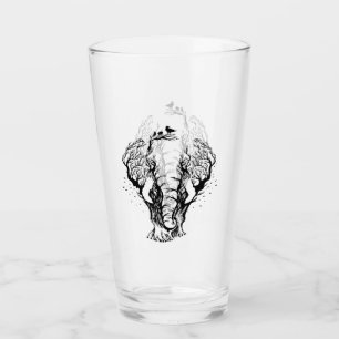 Copo De Pint Elefante Florestal de Boho de Aquarela