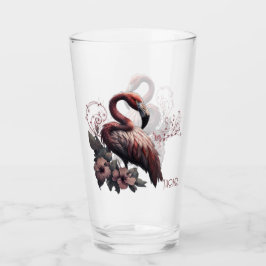 Copo De Pint elegância tropical, o flamingo na luz.