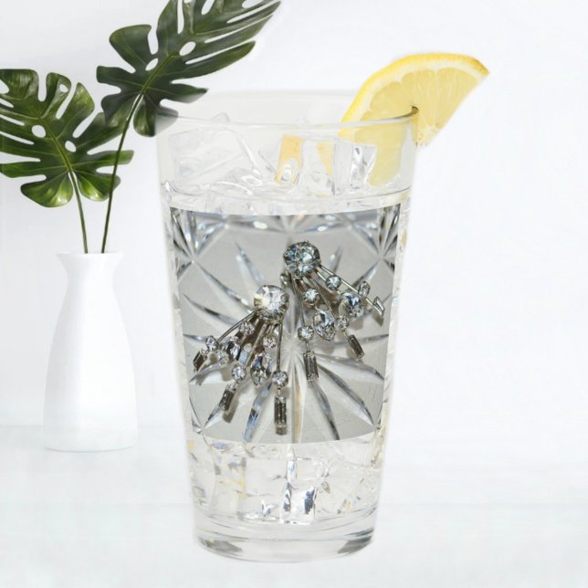 Copo De Pint Elegante Arte Vintage Deco Rhinestone Retro Glam (Criador carregado)
