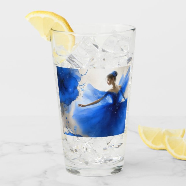 Copo De Pint Elegante Ballet Giratório em azul Índigo (Gelo frontal)
