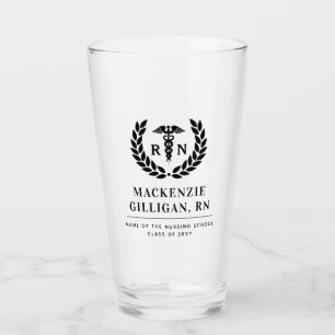 Copo De Pint Elegante de Graduação Escolar de Enfermagem Person