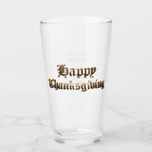 Copo De Pint Elegante - Letra Inglesa Feliz Ação de Graças