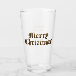 Copo De Pint Elegante - Letra Inglesa Feliz Natal