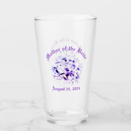 Copo De Pint Elegante Violetas Mãe da Noiva