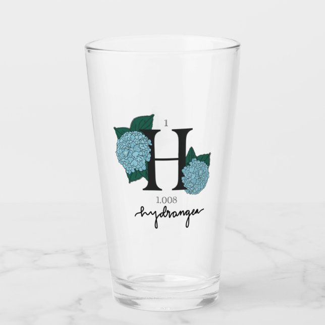 Copo De Pint Elemento Hidrogênio Floral (Frente)