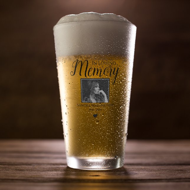 Copo De Pint Em Memória Querida | Serviço Memorial com Foto (Criador carregado)