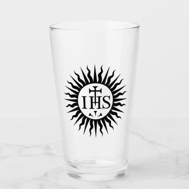 Copo De Pint Emblema da Companhia de Jesus Monograma (Frente)