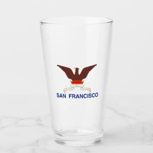 Copo De Pint Emblema da Rua Paul,Minnesota Glass