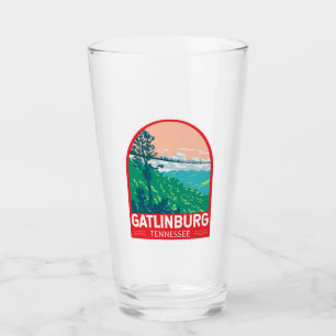 Copo De Pint Emblema de Arte de Viagem de Gatlinburg Tennessee