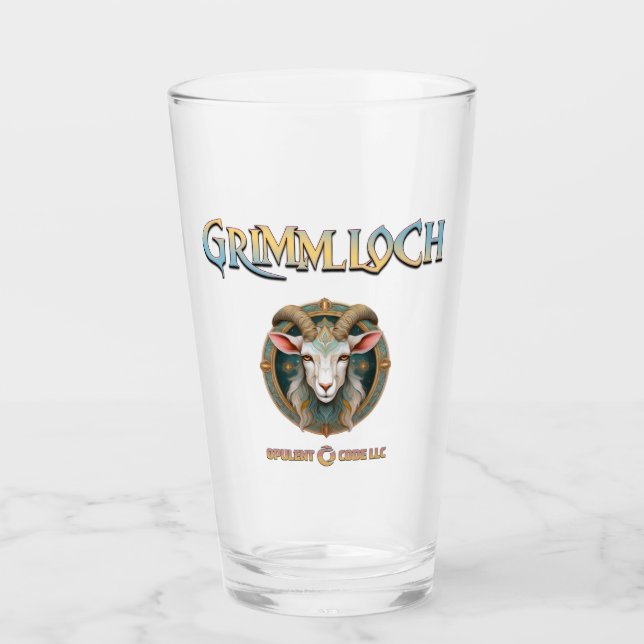 Copo De Pint Emblema de Cabra Grimmloch RPG de Fantasia (Frente)