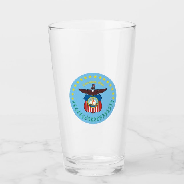 Copo De Pint Emblema de Columbus, Ohio em vidro (Frente)