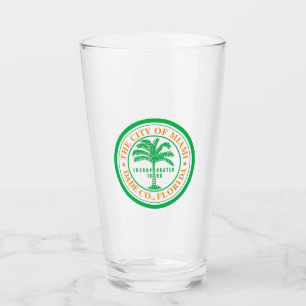 Copo De Pint Emblema de Miami, Florida Glass