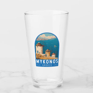 Copo De Pint Emblema de Viagem de Grécia do Mykonos