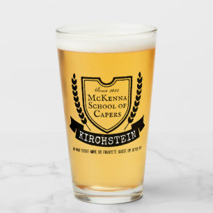 Copo De Pint Emblema do Logotipo Vintage Laurel Ribbon Names