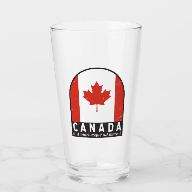 Copo De Pint Emblema emblem aflorado no Canadá (Frente)