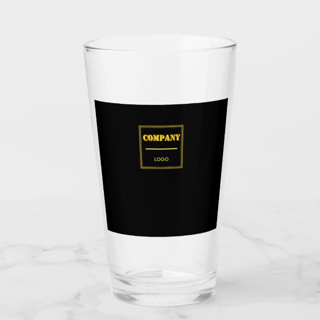 Copo De Pint Empresa Personalizada Preta Moderna Personalizada  (Frente)