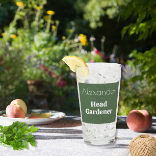 Copo De Pint Enfeite de Jardineiro Glass Tumbler Personalizado 