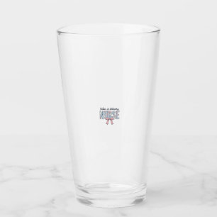 Copo De Pint Enfermeira de Trabalho e Parto Laço Floral Camisa
