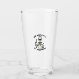 Copo De Pint Enfermeira Engraçada Esqueleto Seringa Desenho Ant