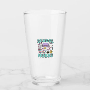 Copo De Pint Enfermeira Escolar Camisa Vintage Colagem Médica D
