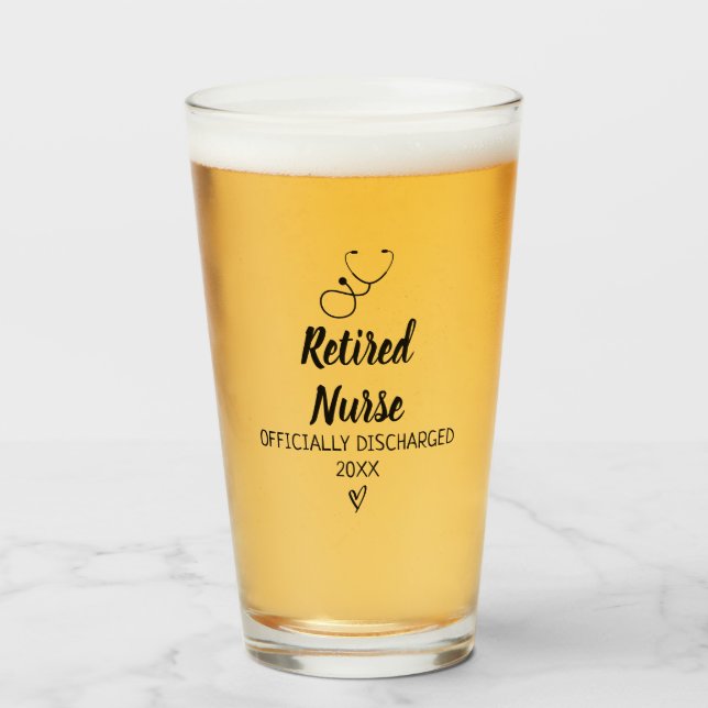 Copo De Pint Enfermeiro Aposentado 2024 - Presente Do Partido D (Frente (Preenchido))