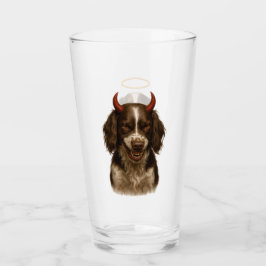 Copo De Pint English Springer Spaniel Angel / Devil Glass