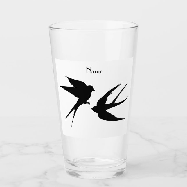 Copo De Pint Engolir Aves Silhouettes Thunder_Cove (Frente)