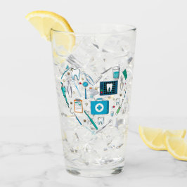 Copo De Pint Engraçado Dentista Dental Tool Heart