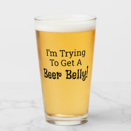 Copo De Pint Engraçado Estou Tentando Ter uma Barriga de Cervej