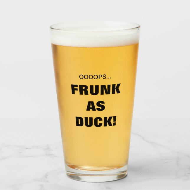 Copo De Pint Engraçado Frunk Como Pato! Cerveja (Frente (Preenchido))