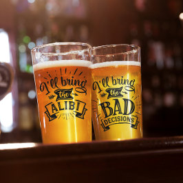 Copo De Pint Engraçado Irei Trazer As Más Decisões