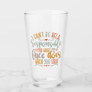 Copo De Pint Engraçado Mãe Design Não Posso Ser Responsável