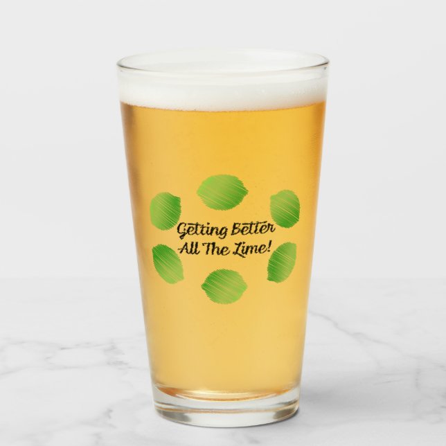 Copo De Pint Engraçado melhorar todo o Limão (Frente (Preenchido))