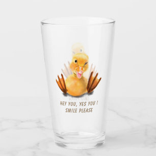 Copo De Pint Engraçado Pato Amarelo Jogando Piscar os olhos so