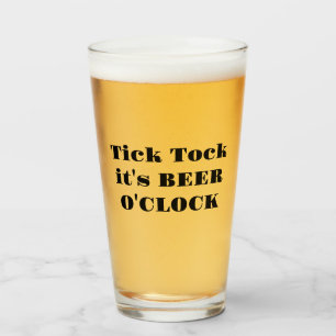 Copo De Pint Engraçado Tick Tock É Hora da Cerveja Humorístico