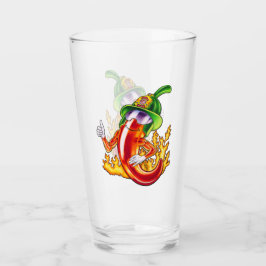 Copo De Pint Engraçados E Orgulhosos Chili Em Fogo Dá Mãos