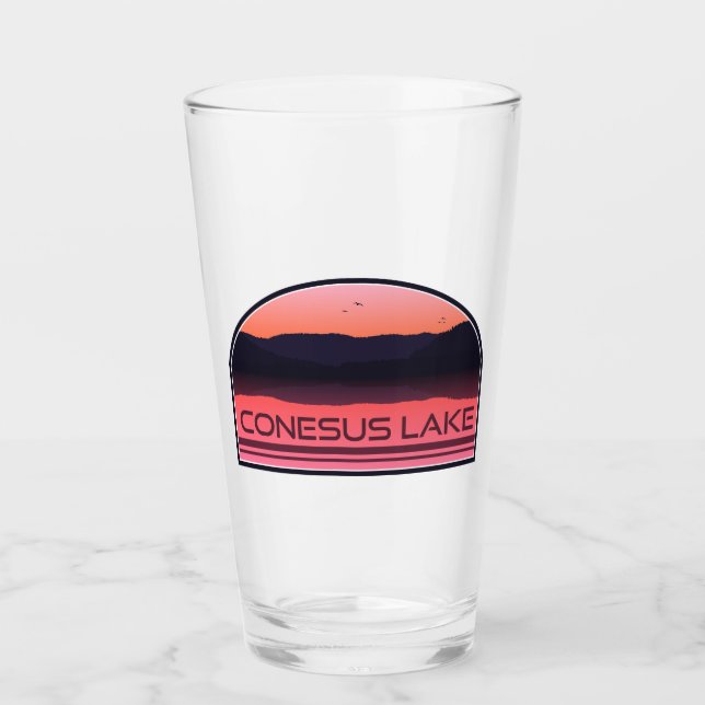 Copo De Pint Enseus Lake New York Red Sunrise (Frente)