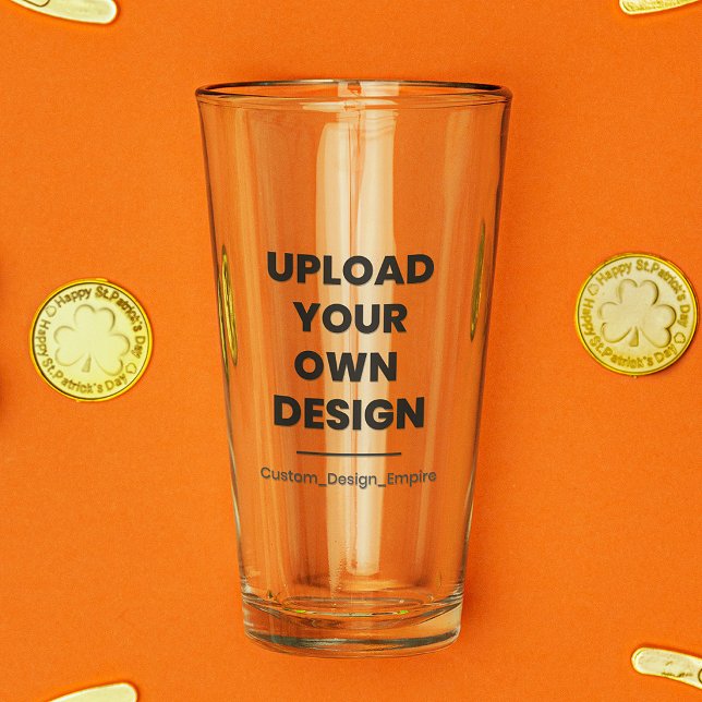 Copo De Pint Envie Seu Próprio Design Aqui | Modelo Personaliza (Criador carregado)