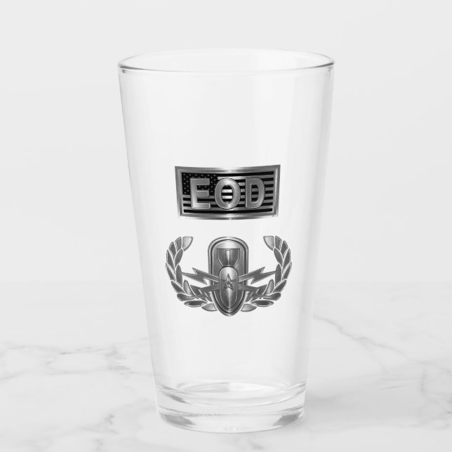 Copo De Pint “EOD Sênior” com Bandeira Americana Personalizada (Frente)