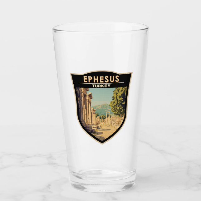 Copo De Pint Ephesus Turkey Viagem Art Vintage (Frente)