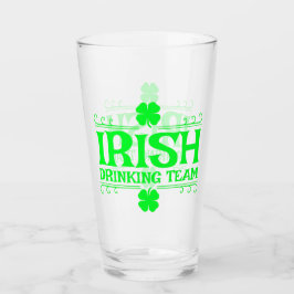 Copo De Pint Equipe de Bebedores Irlandeses, Sortudo, Trevo, Ce