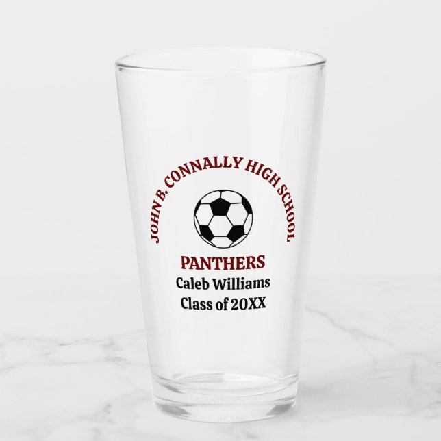Copo De Pint Equipe de Futebol do Maroon High School Personaliz (Frente)